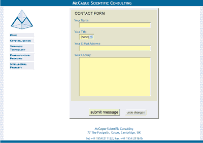 contact form page
